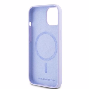KARL LAGERFELD Silikoninen KC Body Ring MagSafe Suojakuori KLHMP15SSCMKCRHU iPhone 15:lle - Violetti