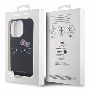 Hello Kitty IML Kitty Face Suojakuori iPhone 15 Pro Max:lle - musta