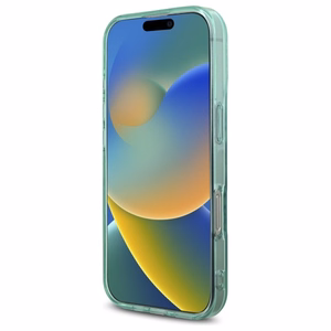 Guess IML Rhinestones MagSafe Suojakuori iPhone 16 Pro Max:lle - vihreä