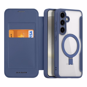 Dux Ducis Skin X Pro kotelo magneettisella sormusjalustalla Samsung S24+ - sininen