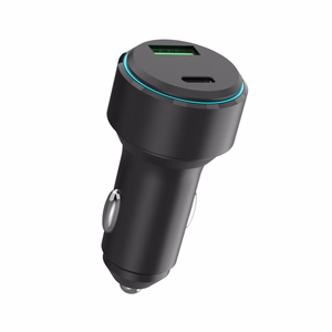 Forever kierrätysmateriaalista valmistettu autolaturi USB-C USB-A 32W LS-AC-32