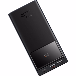 Baseus Star-Lord -varavirtalähde, 20000 mAh, 22,5 W, digitaalisella näytöllä ja USB-C 3 A 30 cm -kaapelilla – musta