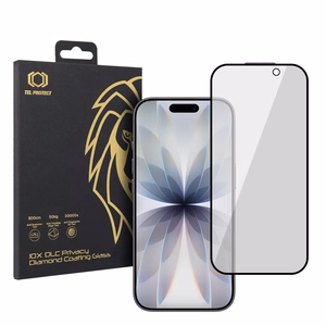 Karkaistu lasi Tel Protect 10X Privacy DLC Diamond Coating iPhone 16 Pro/17:lle