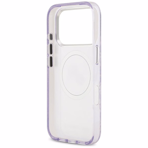 Karl Lagerfeld IML Glitter Karl & Choupette Heads Logo MagSafe -suojakuori iPhone 17 Pro - violetti
