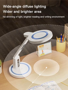 Desktop lamp LED DL-02 wireless with digitial clock white