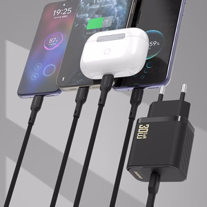 Dudao A27PCEU PD 30W GaN USB-C seinälaturi USB-C kaapelilla - musta