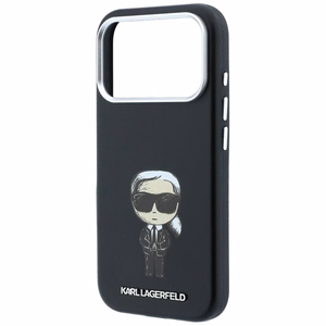 KARL LAGERFELD -kotelo mallille IPHONE 18 Pro/ 17 Pro MagSafe-yhteensopiva (Smooth Ikonik Sketch) (väri: musta)