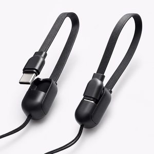 Dudao K22+ erittäin kompakti tehopankki 10000mAh 22.5W USB-C riipuksella / kaapelilla - harmaa