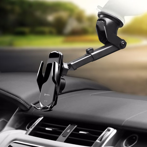 Wireless car phone holder automatic Forcell F-Grip HS1 Qi 15W windshield / air vent black