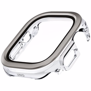 Uniq Voute Suojakuori karkaistulla lasilla Apple Watch Ultra 49 mm:lle - Hopeinen