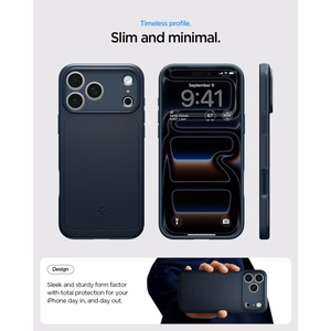 Spigen Thin Fit MagSafe -suojakuori iPhone 17 Pro Max / 18 Pro Max -malleille, sininen
