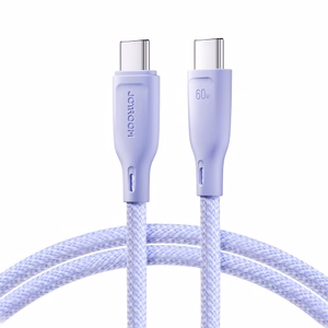 Joyroom Multi-Color Series S-A34 USB-C / USB-C PD 60W kaapeli 1m - violetti
