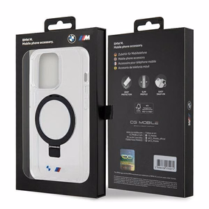 BMW Ring Stand M Collection MagSafe Suojakuori iPhone 15 Pro:lle - läpinäkyvä