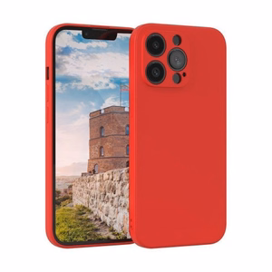 Puhelimen suojakuori Silicone Apple iPhone 16 Pro Max punainen