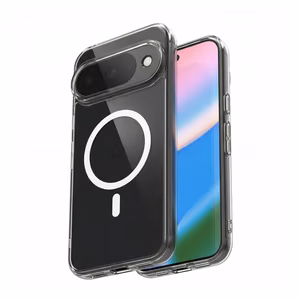 Crong Hybrid Clear Magnetic MagSafe-suojakuori Google Pixel 10 / 10 Pro -puhelimelle, läpinäkyvä