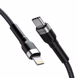 Wozinsky WNBCL1 Lightning / USB-C PD 30W -kaapeli 1 m - musta