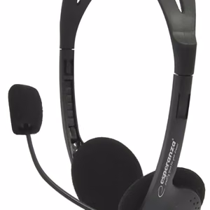 Esperanza EH102 – wired headset with microphone, black