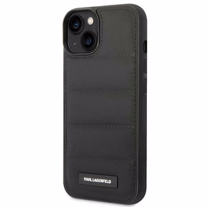 Karl Lagerfeld Puffy Elongated Logo Suojakuori iPhone 14:lle - musta