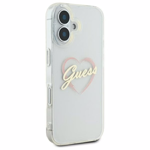 Guess IML Heart Suojakuori iPhone 16 Plus:lle - läpinäkyvä