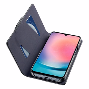 Cellularline Book Case folio-suojakuori Samsung Galaxy A25 5G -laitteelle, musta