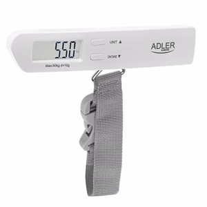 Adler AD 8191 – digitaalinen matkalaukkuvaaka, enintään 50 kg, 10 g asteikko, harmaa
