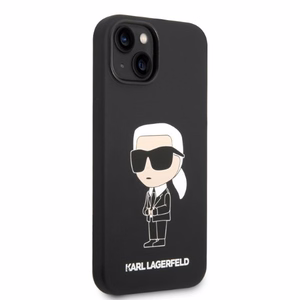 Karl Lagerfeld Silicone Ikonik suojakuori iPhone 14 Plus:lle - musta