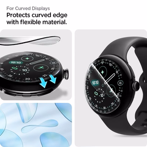 Spigen Elite Shield EZ Fit 2 kpl hydrogeelikalvoja Google Pixel Watch 41 mm -mallille
