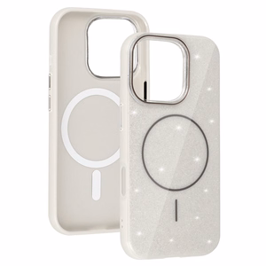 MagSafe Slim Shiny Suojakuori iPhone 16:lle hopeinen