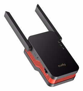 Cudy RE3000 – Gigabit Wi-Fi -toistin, musta/punainen
