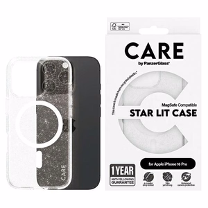 CARE by PanzerGlass Flagship Star Lit suojakuori iPhone 16 Pro 6.3' valkoinen/valkoinen MagSafe 1342