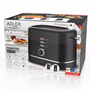 Adler AD 3224b leivänpaahdin telineellä, 7 paahtoastetta, musta