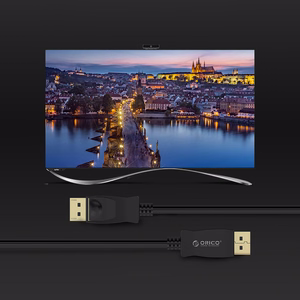 Orico XD-DTD DisplayPort–DVI, 4K-kaapeli, 3 m – musta