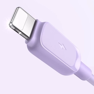 Joyroom Multi-Color Series A14 Lightning / USB-A 2.4A kaapeli 1.2m - violetti