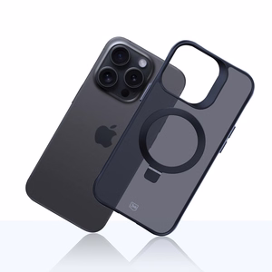 3mk Smoke Case Mag&Stand Suojakuori Apple iPhone 16 Pro Max:lle - musta