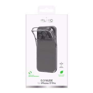 Puro 0.3 Nude Ultra-ohut TPU suojakuori iPhone 17 Pro:lle - läpinäkyvä