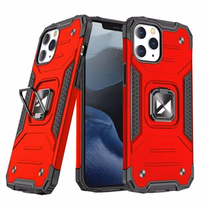 Wozinsky Ring Armor tapauksessa iPhone 14 Pro Max panssaroitu kansi magneettinen haltija rengas punainen