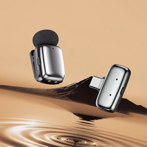 Blavec Lavalier Microphones x 2 MK-03 ClipGo Type C (LMMK03-S) silver