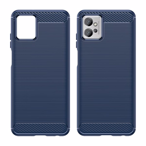 Carbon Case tapauksessa Realme C35 joustava silikoni hiilen kansi musta