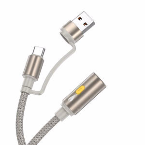 Hoco USB-A / USB-C - savukkeensytytin -kaapeli 0,3 m UA38B kultainen
