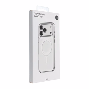 Case for iPhone 17 Pro / 18 Pro (low camera edge) Clear Fusion Mag Cover compatible with MagSafe white