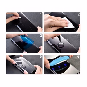Karkaistu lasi Nano Optics 5D UV Glue Samsung G925 S6 Edge kaareva läpinäkyvä