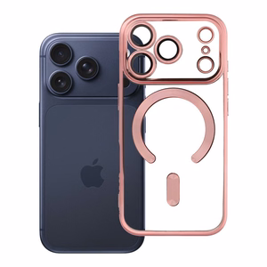 Electro Mag Cover-suojakuori mallille iPhone 17 Pro / 18 Pro, MagSafe-yhteensopiva – ruusukullanvärinen
