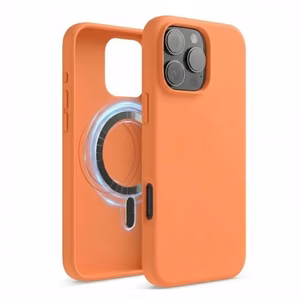 Puhelimen suojakuori „TM MagSafe Silicone“ iPhone 12 (iPhone 12 Pro) / Peach /