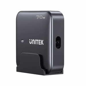 Unitek GaN Laturi 70W 2x USB-C 2x USB-A Musta