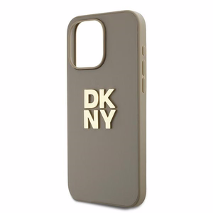 DKNY Wrist Strap Stock Logo Suojakuori iPhone 15 Pro Max:lle - Beige