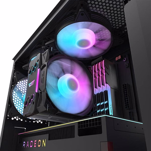 Darkflash DK352 Plus tietokonekotelo (musta) + 4 RGB-tuuletinta