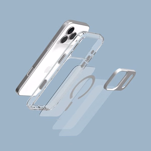 Moshi iGlaze MagSafe suojakuori iPhone Air -laitteelle, Luna Silver -värinen