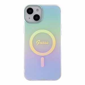 Guess GUHMP15MHITSQ iPhone 15 Plus 6,7 turkoosi/turkoosi kovakuori IML Iridescent MagSafe