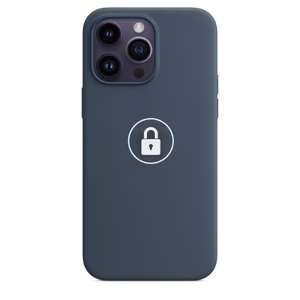 Puhelimen suojakuori Silicone Case v2 iPhone 14 Pro:lle, Storm Blue, pakkauksessa