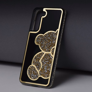 Teddy Bear suojakuori Samsung A57 5G:lle - kultainen